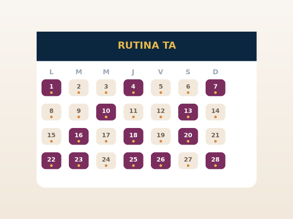 Calendarul rutinei tale