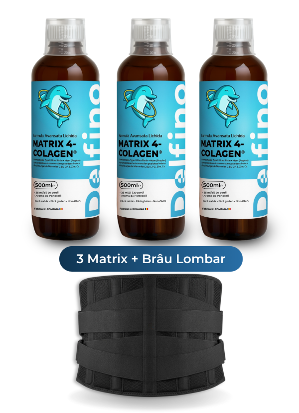 Pachet Spate — Matrix 4 Colagen Lichid Delfino — pentru articulații care te dor de ani