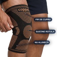 Genunchieră cu Fir de Cupru Delfino — susținere pentru genunchi — imaginea 5