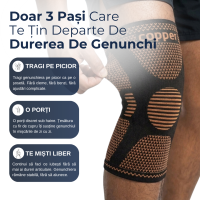Genunchieră cu Fir de Cupru Delfino — susținere pentru genunchi — imaginea 4