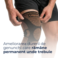 Genunchieră cu Fir de Cupru Delfino — susținere pentru genunchi — imaginea 3