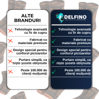 Șosete cu Fir de Cupru Delfino — pentru picioare obosite — imaginea 7